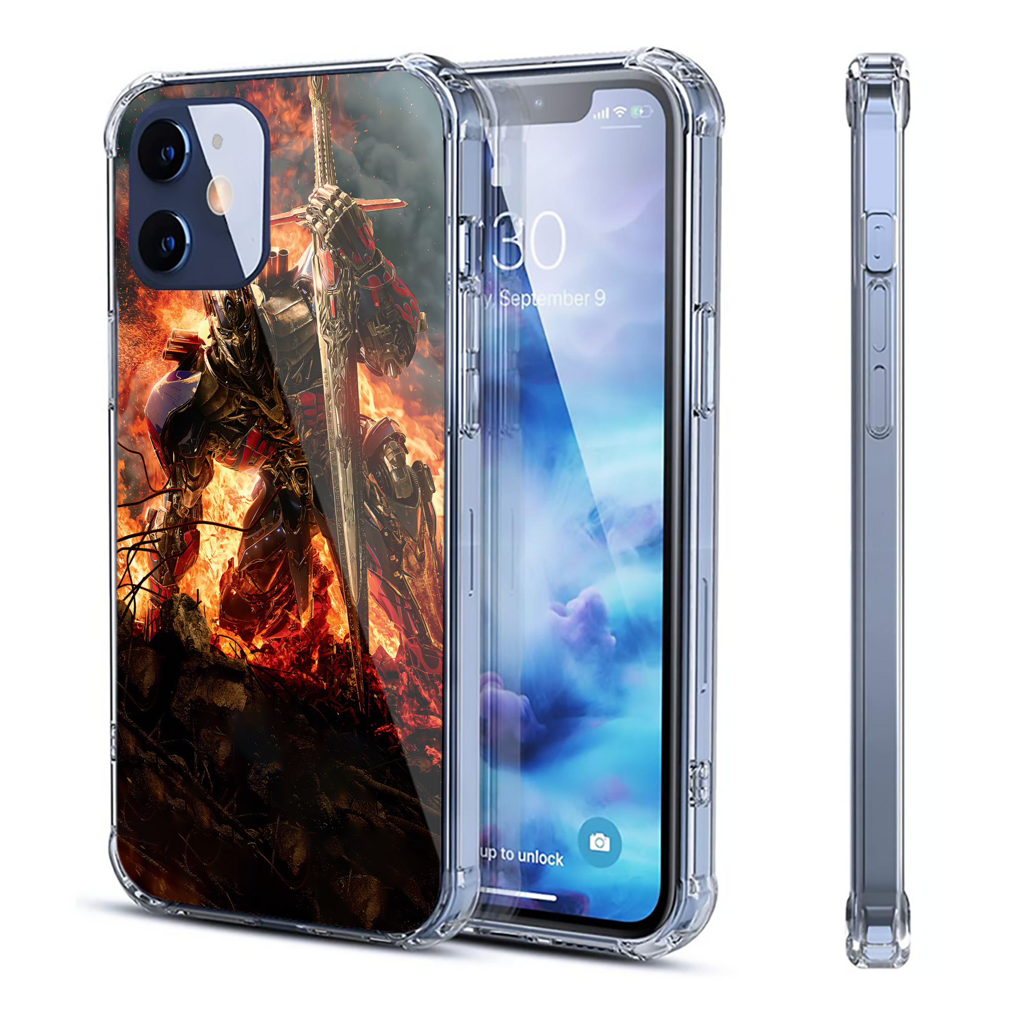 （画像用） Transformers トランスフォーマー 【iPhone 12シリーズ対応】透明スマホケース（クリアソフトケース）